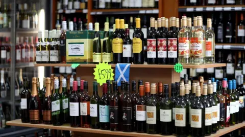 PA Media Alcohol in an Edinburgh off-licence