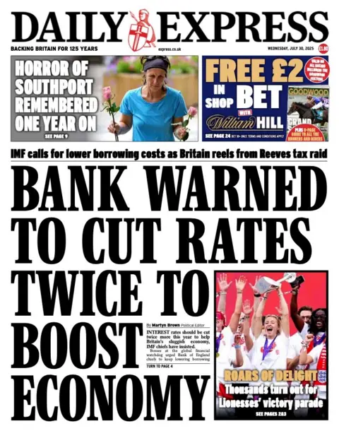  "Bank warned to cut rates twice to boost economy".