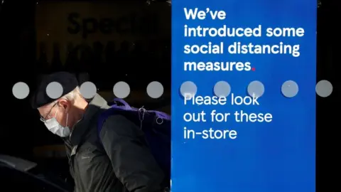 Getty Images social distancing sign