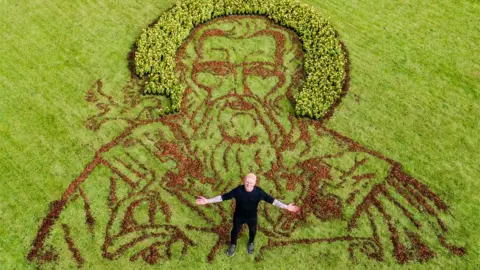 Cadw Nathan Wyburn with his creation