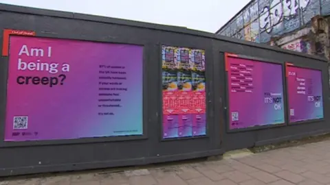 BBC Billboards with messages against harrassment