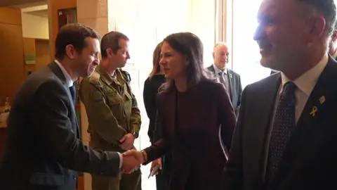 Reuters Annalena Baerbock meeting Israeli officials