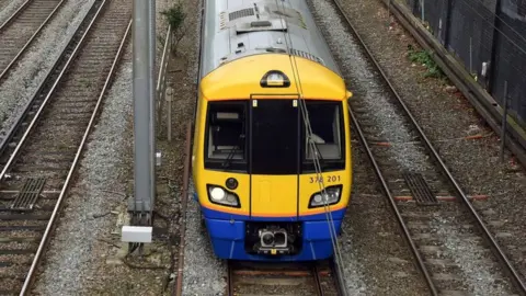 Jeff Overs/BBC A London Overground train.