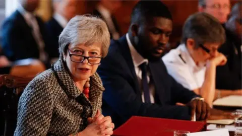 AFP Theresa May at knife crime summit