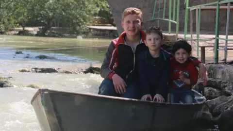 Muhammad Najem Three of Hiba's brothers in a boat