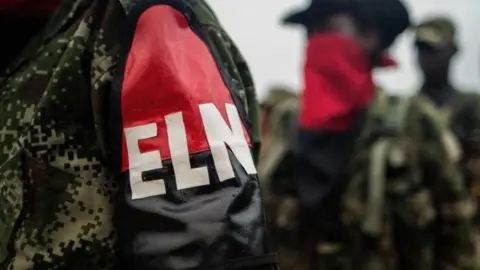 AFP This file photo taken on November 19, 2017 National Liberation Army (ELN) guerrilla