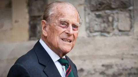 Getty Images The Duke of Edinburgh seen at his latest public appearance in July 2020