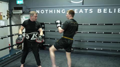 A session at the Bad Company boxing gym in Leeds, aimed at tackling youth knife crime