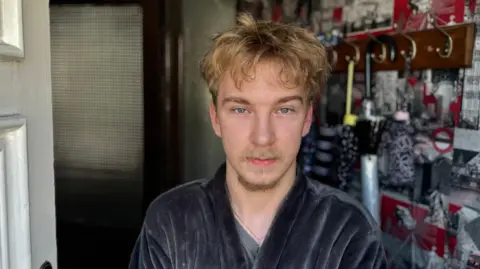 George King/BBC Pawel Sliwinski a resident in the Burrell Road, Ipswich area