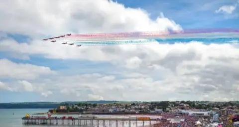 The air show over Torbay