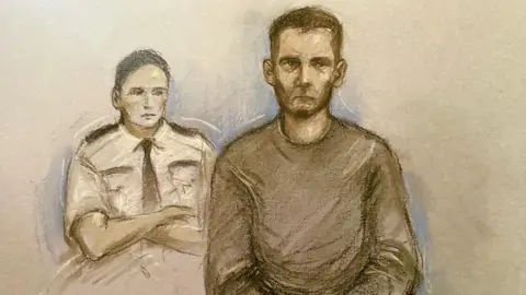 PA Media Court sketch of Ioan Pintaru