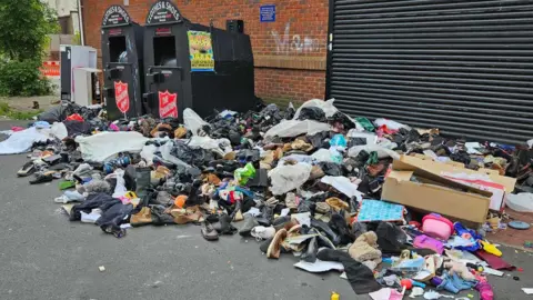 Stuart Shinton Fly tipping near a charity shop in West Bromwich