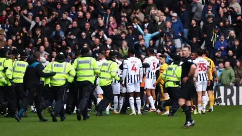 Reuters Police at West Brom v Wolves