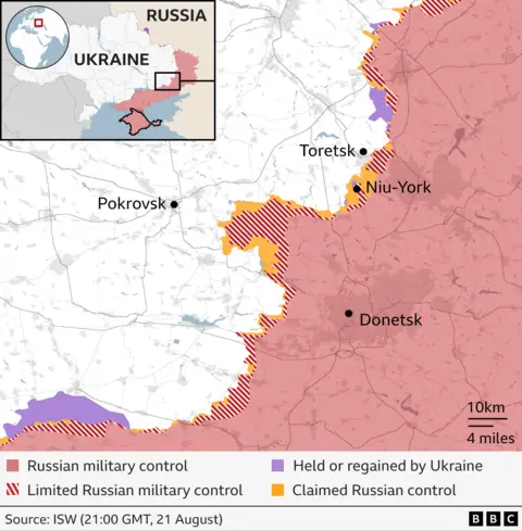 Map of Eastern Ukraine