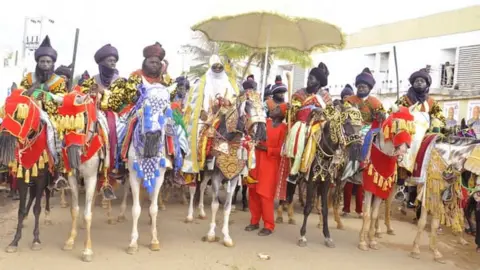 Shehu Usman Chindo Yamusa Emir of Keffi, Shehu Usman Chindo Yamusa III, and horsemen