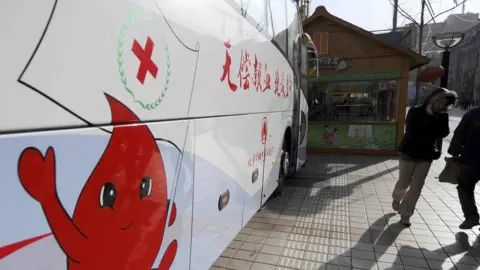 AFP Chinese Red Cross bus