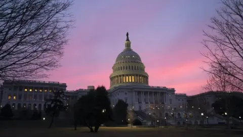 EPA The US Capitol dome at sunrise.