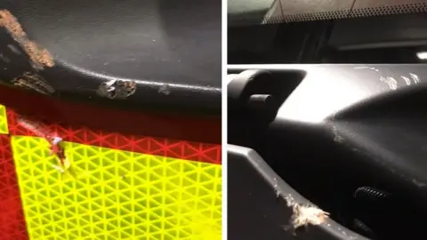 TWFRS The damage caused to the fire engines