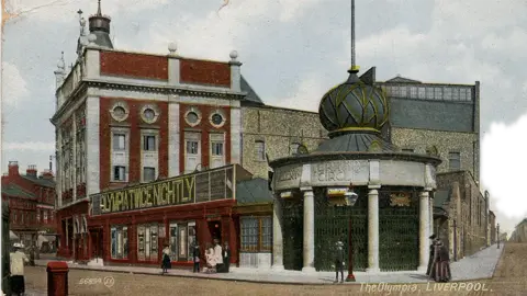 Liverpool Olympia archives A postcard from 1913 of the exterior of Liverpool Olympia.