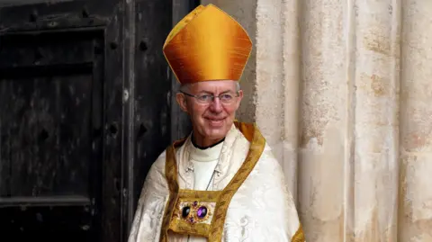 PA Archbishop of Canterbury Justin Welby wearing ceremonial robes