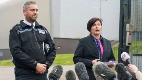 PA Media ACC Dan Thorpe and school head Victoria Hall