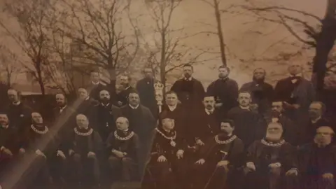 Bangor City Council An old photo pf the mace