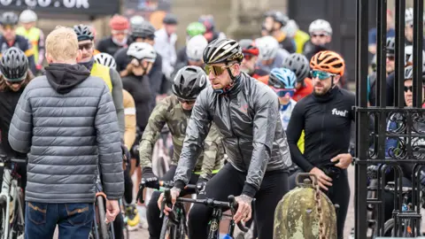 Ian Knight / Z70 Photography Sir Bradley Wiggins taking part in a Ride with Wiggins event