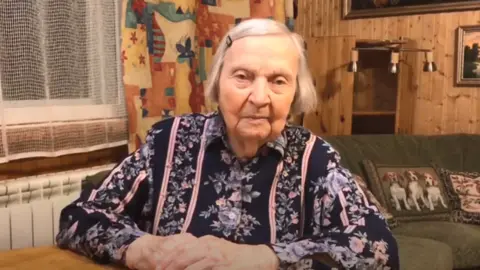 Zinaida Korneva/YouTube Russian war veteran Zinaida Korneva raises money for Covid-19 victims on YouTube