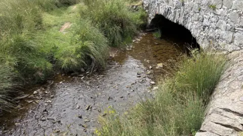 A stone bridge over the river