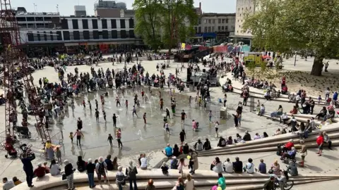 BBC The square after its £5m makeover