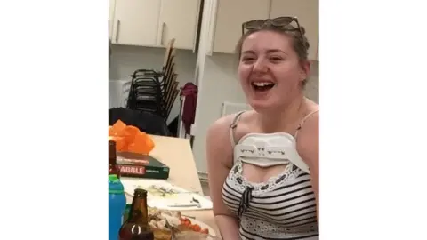 Bethany Hickton Bethany Hickton wearing her spinal brace