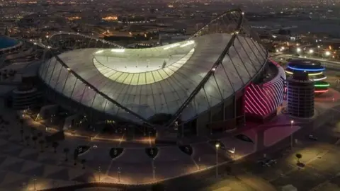 Getty Images Migrant workers have helped to construct the stadiums that will stage the World Cup