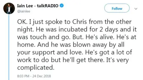 Twitter Iain Lee tweet