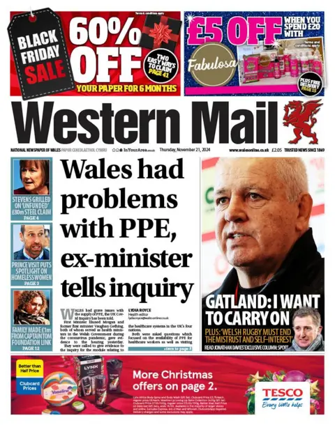 Western Mail Western Mail front page