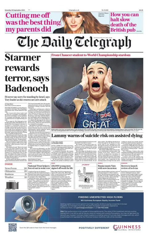  “Starmer rewards terror, says Badenoch”.