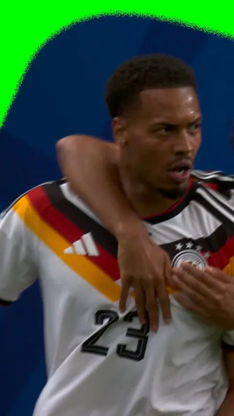 Felix Nmecha celebrates scoring the first goal of the match for Germany against Curacao in the 2026 World Cup.