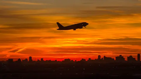 Take off at sunrise