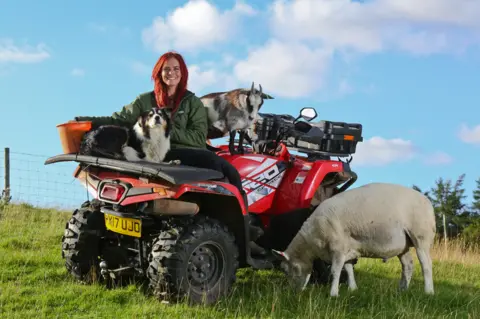 George Carrick Photography Hannah and some of her animals on her farm