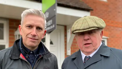 Fergus Wilson (right) with BBC Panorama's Richard Bilton