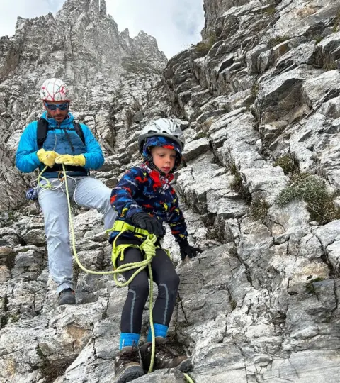 Family handout Frankie on his climb