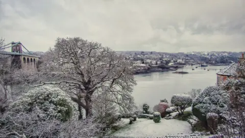 Marilyn E Williams Snow over Menai Strait