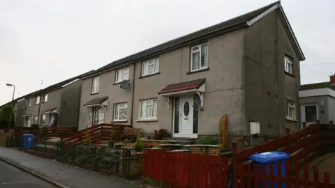 Getty Images Tobin's home in Robertson Avenue, Bathgate