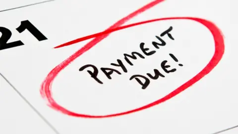 Getty Images Payment due on calendar