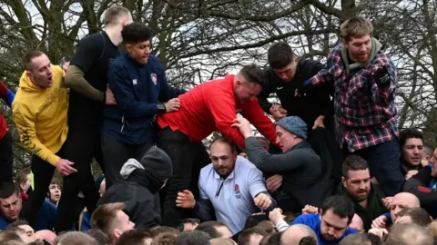 AFP/Getty images Royal Shrovetide players