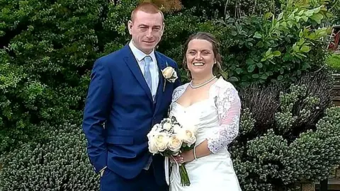 Charlotte Butcher Danny and Claire on their wedding day