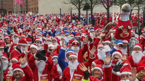 PA Media santas wave