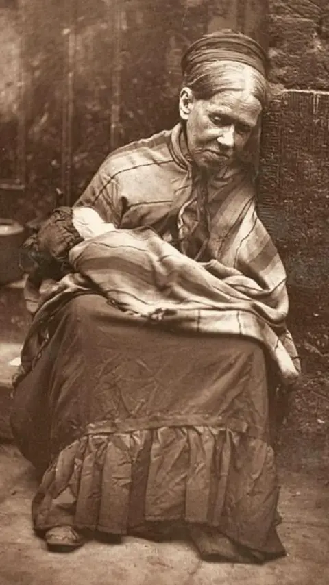 John Thomson/ English Heritage 'The Crawlers' - Destitute woman, Covent Garden, 1877