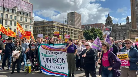 BBC protest in Glasgow