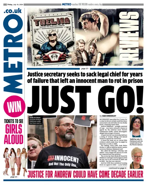 Metro front page