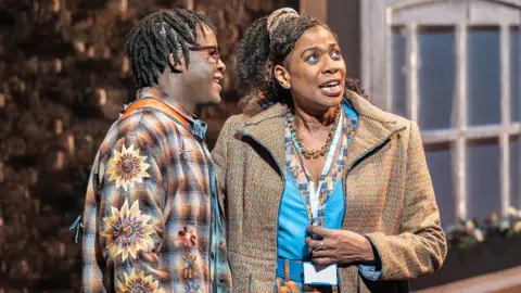 Johan Persson Timi Akinyosade and Brenda Edwards in Paddington the Musical